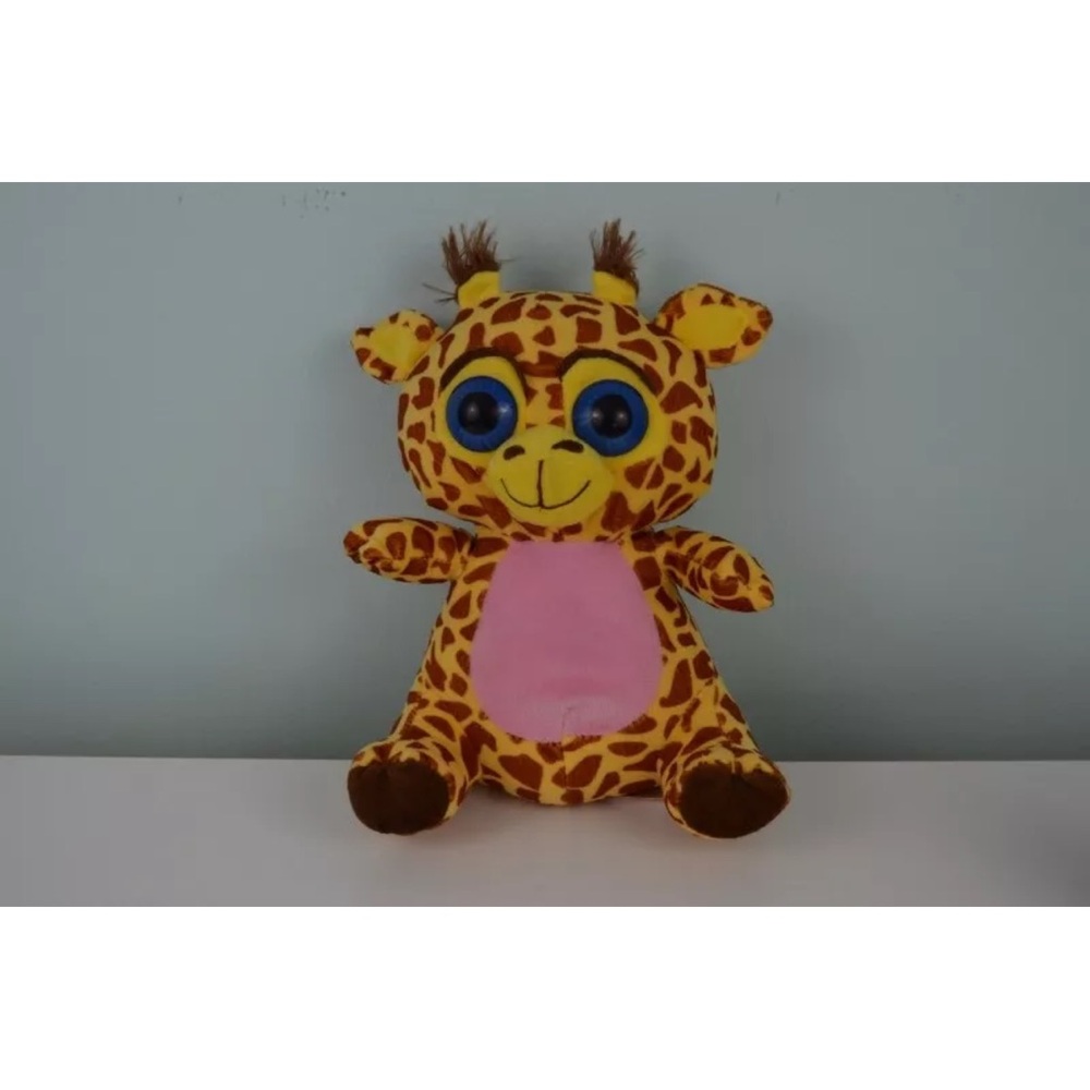Peek A Boo Toys Giraffe Plush Stuffed Animal Toy Big Blue Eyes 10"